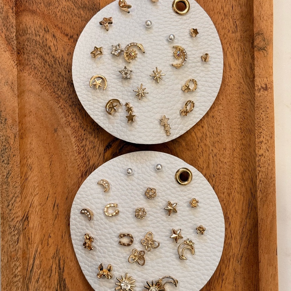 Gold stud Earring Set 2